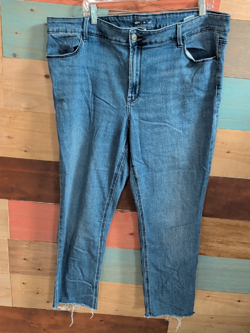 Old Navy Blue Stretch Ankle Jeans